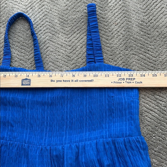 Dear John Blue Tiered Smocked Sundress Sleeveless Summer Dress Size XS - Picture 11 of 13